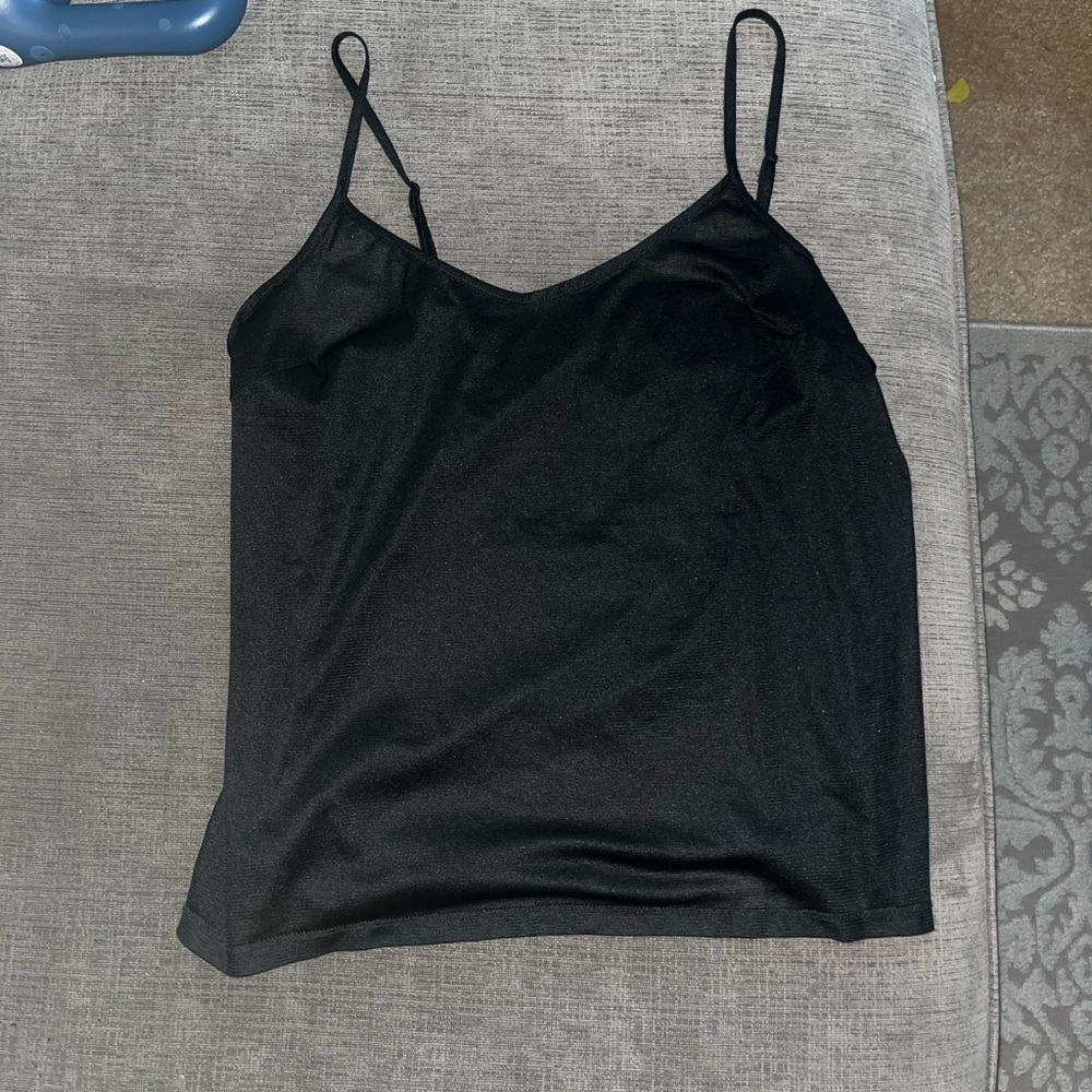 Black Women's Sheer Cami Tank Top